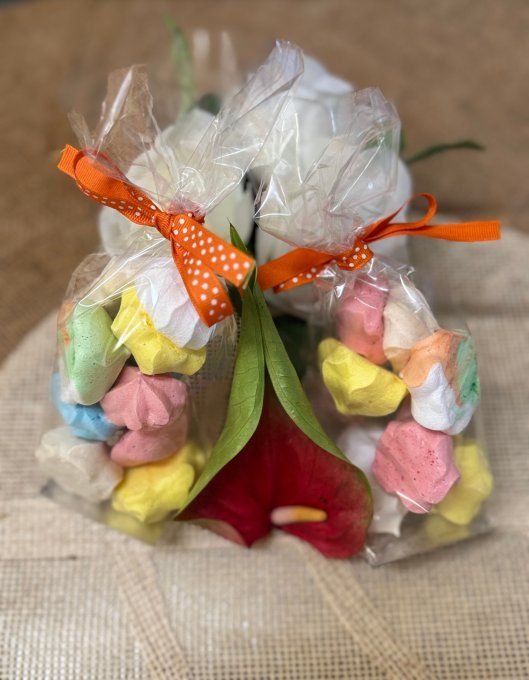 Meringue (nature, tutti frutti, café, cerise) - le sachet de 20g